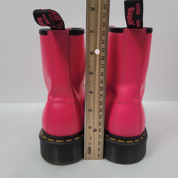 Dr. Martens Women's Pink Smooth 1460 Leather Lace Up Boots US Size 5 NWT - Picture 9 of 10